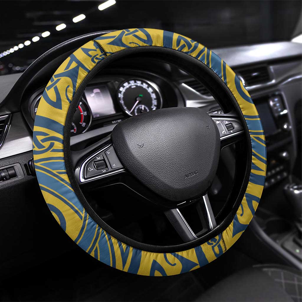 Cardiganshire Wales Steering Wheel Cover Ceredigion Coat of Arms Celtic Design - Wonder Print Shop