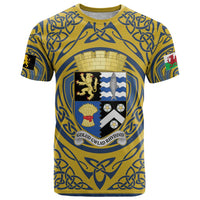 Personalized Cardiganshire Wales T Shirt Ceredigion Coat of Arms Celtic Design - Wonder Print Shop