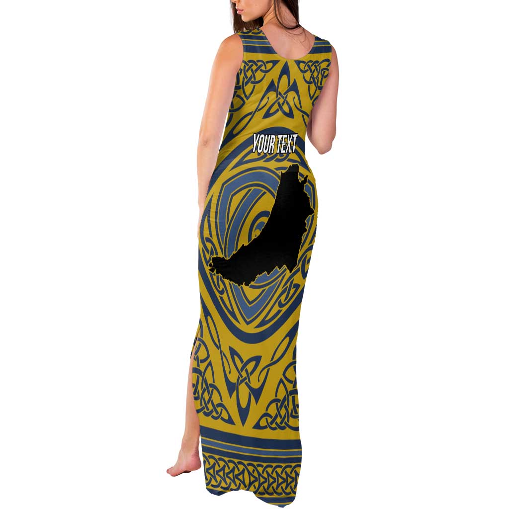 Personalized Cardiganshire Wales Tank Maxi Dress Ceredigion Coat of Arms Celtic Design - Wonder Print Shop