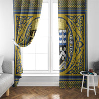 Personalized Cardiganshire Wales Window Curtain Ceredigion Coat of Arms Celtic Design - Wonder Print Shop