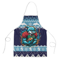 Cardiganshire Wales Christmas Apron Cardigan Bay Dolphin Rugby Design - Wonder Print Shop