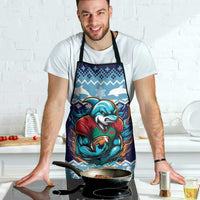 Cardiganshire Wales Christmas Apron Cardigan Bay Dolphin Rugby Design - Wonder Print Shop