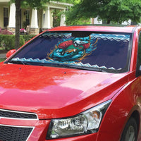 Cardiganshire Wales Christmas Auto Sun Shade Cardigan Bay Dolphin Rugby Design - Wonder Print Shop