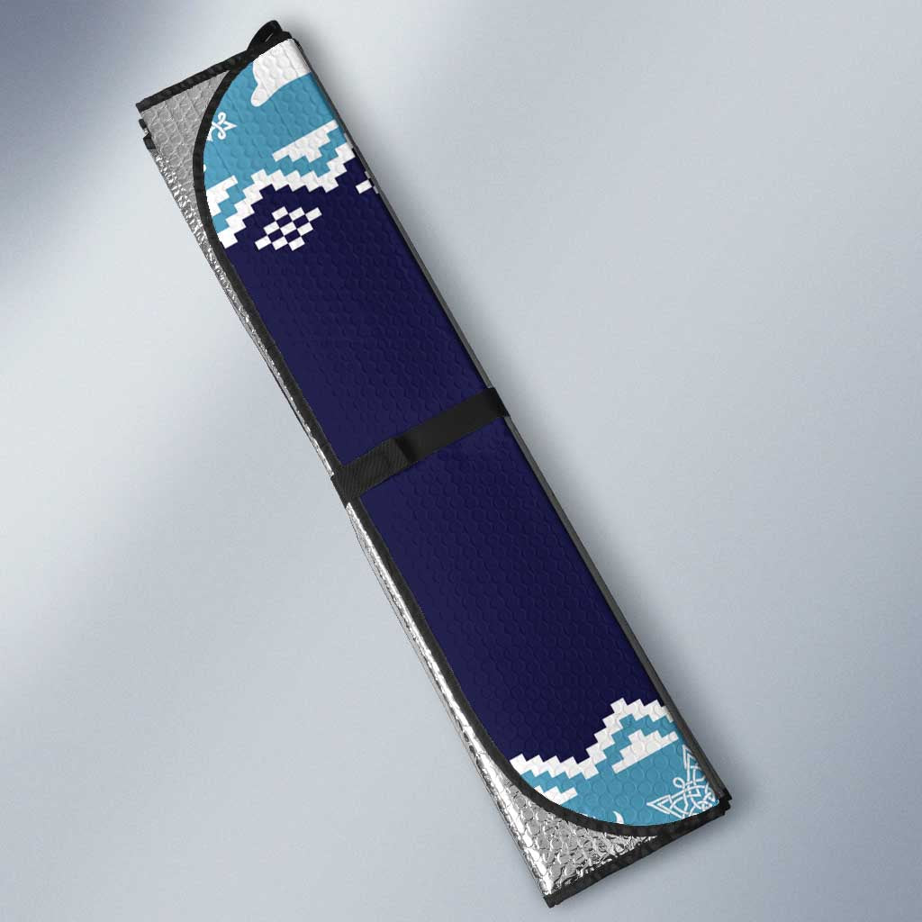 Cardiganshire Wales Christmas Auto Sun Shade Cardigan Bay Dolphin Rugby Design - Wonder Print Shop