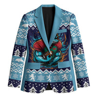 Cardiganshire Wales Christmas Blazer Cardigan Bay Dolphin Rugby Design - Wonder Print Shop