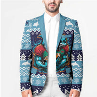 Cardiganshire Wales Christmas Blazer Cardigan Bay Dolphin Rugby Design - Wonder Print Shop