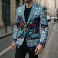 Cardiganshire Wales Christmas Blazer Cardigan Bay Dolphin Rugby Design - Wonder Print Shop