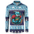 Cardiganshire Wales Christmas Button Sweatshirt Cardigan Bay Dolphin Rugby Design - Wonder Print Shop