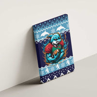 Cardiganshire Wales Christmas Canvas Wall Art Cardigan Bay Dolphin Rugby Design - Wonder Print Shop