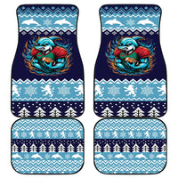 Cardiganshire Wales Christmas Car Mats Cardigan Bay Dolphin Rugby Design - Wonder Print Shop