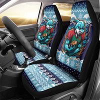 Cardiganshire Wales Christmas Car Seat Cover Cardigan Bay Dolphin Rugby Design - Wonder Print Shop