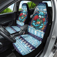 Cardiganshire Wales Christmas Car Seat Cover Cardigan Bay Dolphin Rugby Design - Wonder Print Shop