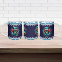 Cardiganshire Wales Christmas Ceramic Mug Cardigan Bay Dolphin Rugby Design - Wonder Print Shop