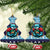 Cardiganshire Wales Christmas Ceramic Ornament Cardigan Bay Dolphin Rugby Design - Wonder Print Shop