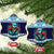 Cardiganshire Wales Christmas Ceramic Ornament Cardigan Bay Dolphin Rugby Design - Wonder Print Shop