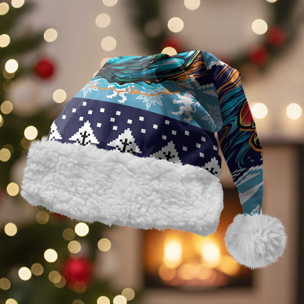 Cardiganshire Wales Christmas Santa Hat Cardigan Bay Dolphin Rugby Design - Wonder Print Shop
