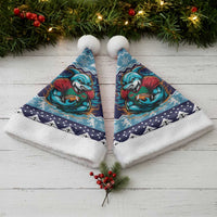 Cardiganshire Wales Christmas Santa Hat Cardigan Bay Dolphin Rugby Design - Wonder Print Shop