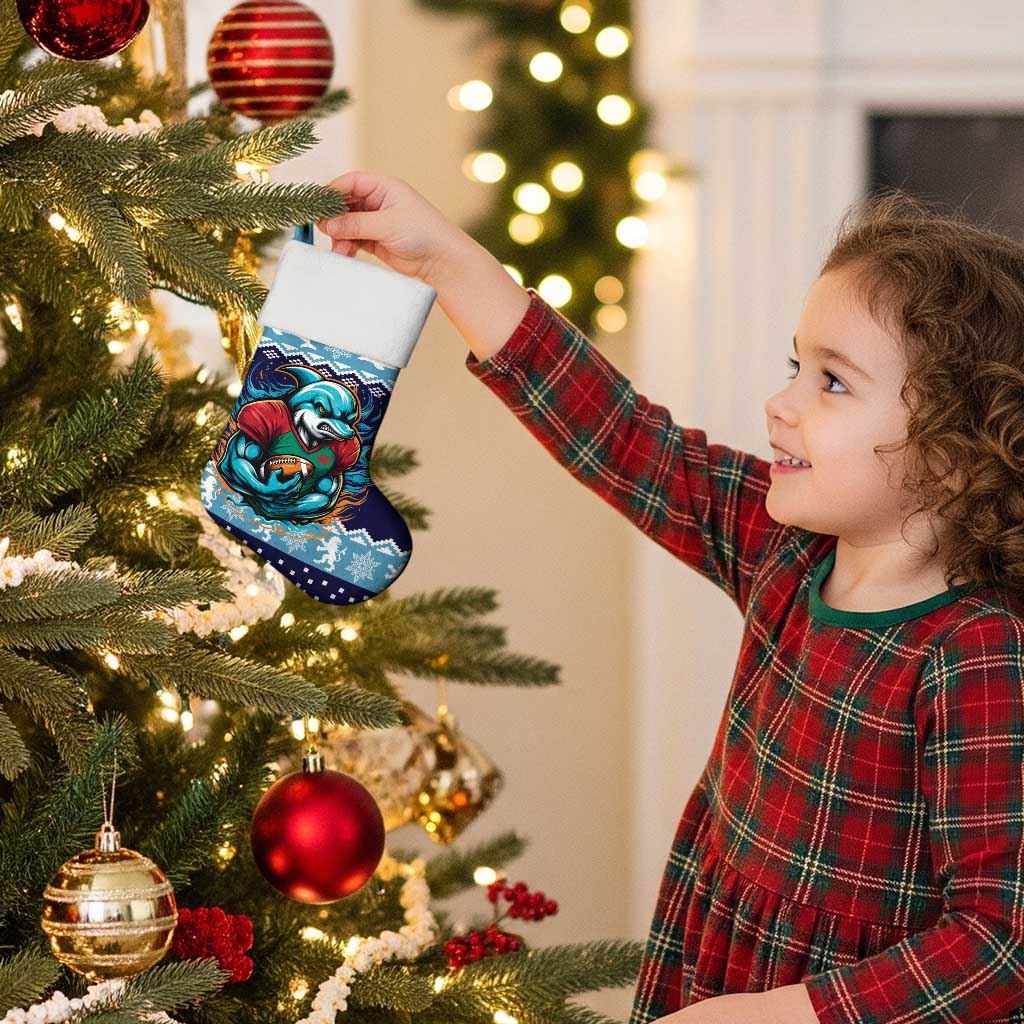 Cardiganshire Wales Christmas Christmas Stocking Cardigan Bay Dolphin Rugby Design - Wonder Print Shop