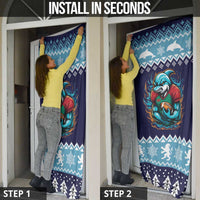 Cardiganshire Wales Christmas Door Cover Cardigan Bay Dolphin Rugby Design - Wonder Print Shop