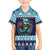 Cardiganshire Wales Christmas Family Matching Long Sleeve Bodycon Dress and Hawaiian Shirt Cardigan Bay Dolphin Rugby Design - Wonder Print Shop