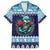 Cardiganshire Wales Christmas Family Matching Off The Shoulder Long Sleeve Dress and Hawaiian Shirt Cardigan Bay Dolphin Rugby Design - Wonder Print Shop