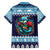 Cardiganshire Wales Christmas Family Matching Off The Shoulder Long Sleeve Dress and Hawaiian Shirt Cardigan Bay Dolphin Rugby Design - Wonder Print Shop