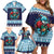 Cardiganshire Wales Christmas Family Matching Off Shoulder Short Dress and Hawaiian Shirt Cardigan Bay Dolphin Rugby Design - Wonder Print Shop