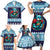 Cardiganshire Wales Christmas Family Matching Short Sleeve Bodycon Dress and Hawaiian Shirt Cardigan Bay Dolphin Rugby Design - Wonder Print Shop