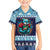 Cardiganshire Wales Christmas Family Matching Short Sleeve Bodycon Dress and Hawaiian Shirt Cardigan Bay Dolphin Rugby Design - Wonder Print Shop
