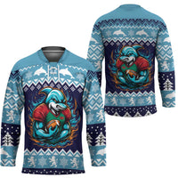 Cardiganshire Wales Christmas Hockey Jersey Cardigan Bay Dolphin Rugby Design - Wonder Print Shop