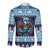 Cardiganshire Wales Christmas Long Sleeve Button Shirt Cardigan Bay Dolphin Rugby Design - Wonder Print Shop