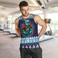 Cardiganshire Wales Christmas Men Tank Top Cardigan Bay Dolphin Rugby Design - Wonder Print Shop