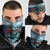 Cardiganshire Wales Christmas Neck Gaiter Cardigan Bay Dolphin Rugby Design - Wonder Print Shop