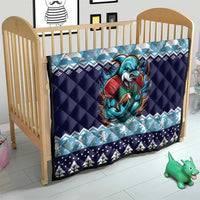 Cardiganshire Wales Christmas Quilt Cardigan Bay Dolphin Rugby Design - Wonder Print Shop