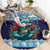 Cardiganshire Wales Christmas Round Carpet Cardigan Bay Dolphin Rugby Design - Wonder Print Shop