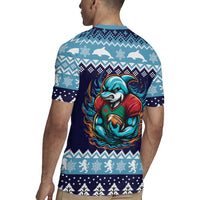 Cardiganshire Wales Christmas Rugby Jersey Cardigan Bay Dolphin Rugby Design - Wonder Print Shop