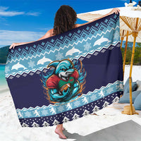 Cardiganshire Wales Christmas Sarong Cardigan Bay Dolphin Rugby Design - Wonder Print Shop