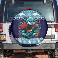 Cardiganshire Wales Christmas Spare Tire Cover Cardigan Bay Dolphin Rugby Design - Wonder Print Shop
