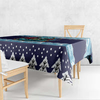 Cardiganshire Wales Christmas Tablecloth Cardigan Bay Dolphin Rugby Design - Wonder Print Shop