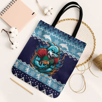 Cardiganshire Wales Christmas Tote Bag Cardigan Bay Dolphin Rugby Design - Wonder Print Shop