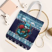 Cardiganshire Wales Christmas Tote Bag Cardigan Bay Dolphin Rugby Design - Wonder Print Shop