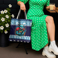 Cardiganshire Wales Christmas Tote Bag Cardigan Bay Dolphin Rugby Design - Wonder Print Shop