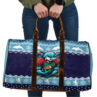 Cardiganshire Wales Christmas Travel Bag Cardigan Bay Dolphin Rugby Design - Wonder Print Shop
