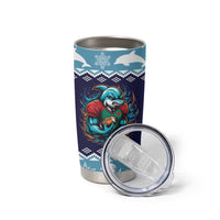 Cardiganshire Wales Christmas Tumbler Cup Cardigan Bay Dolphin Rugby Design - Wonder Print Shop