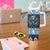 Cardiganshire Wales Christmas Tumbler With Handle Cardigan Bay Dolphin Rugby Design - Wonder Print Shop