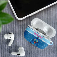 Personalized Trippy Catmas AirPods Case Cute Blue Derpy Cat and Owl Companion - Wonder Print Shop