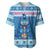 Personalized Trippy Catmas Baseball Jersey Cute Blue Derpy Cat and Owl Companion - Wonder Print Shop