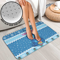Personalized Trippy Catmas Bathroom Set Cute Blue Derpy Cat and Owl Companion - Wonder Print Shop