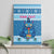 Personalized Trippy Catmas Canvas Wall Art Cute Blue Derpy Cat and Owl Companion - Wonder Print Shop