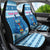 Personalized Trippy Catmas Car Seat Cover Cute Blue Derpy Cat and Owl Companion - Wonder Print Shop